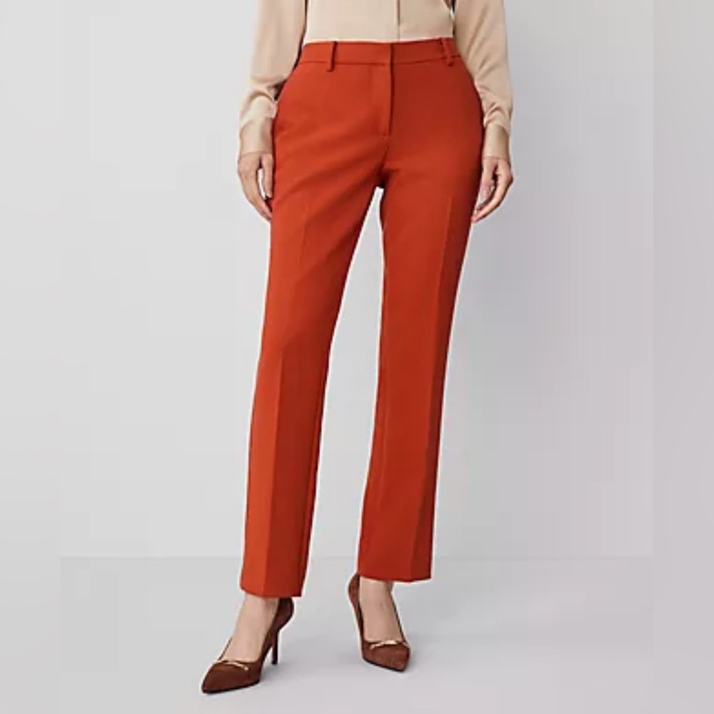 Ann Taylor Orange Red Women's Pants for Office, Business Casual Trousers